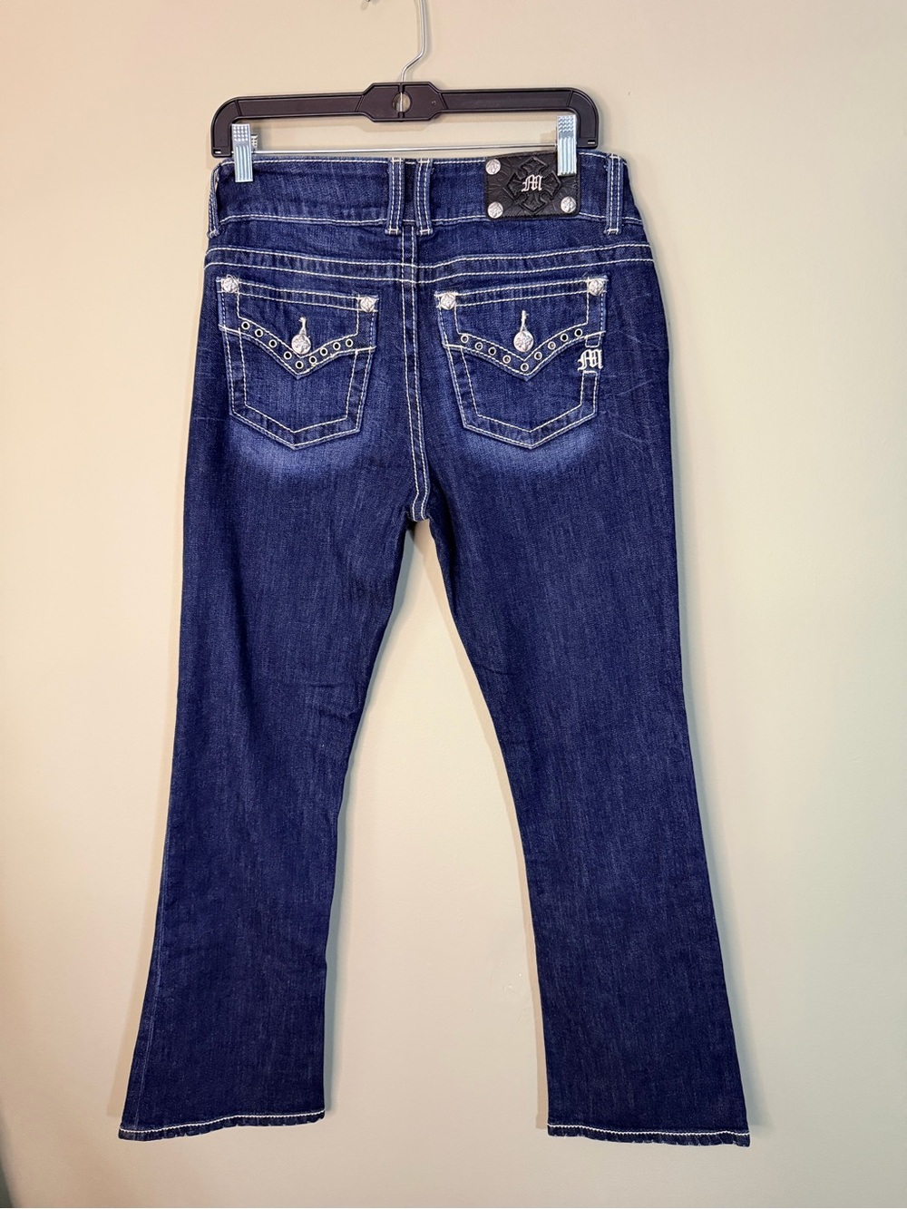 Gorgeous Y2K Vintage Miss Me Low-Rise Boot Jeans Embellished Pockets 30” Inseam